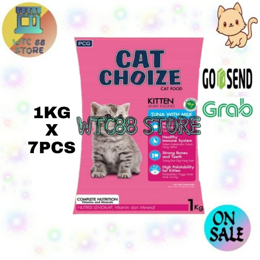 makanan kucing CAT CHOIZE KITTEN TUNA with MILK freshpack 7KG