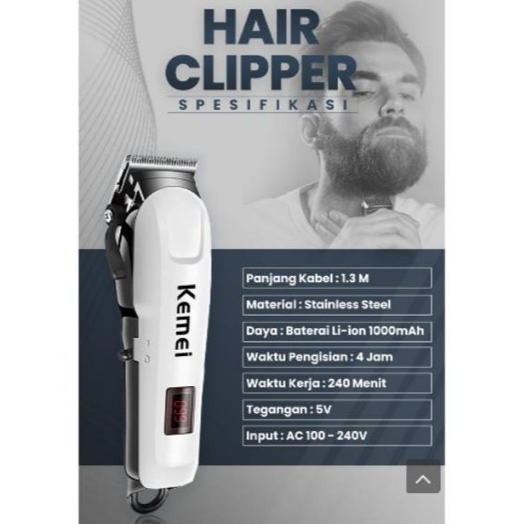 Hair Clipper Kemei KM-809A Alat Mesin Cukur Rambut/alat potong rambut