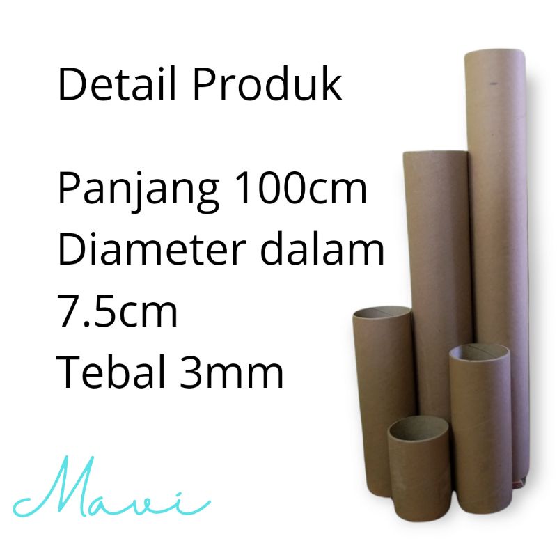 

Tabung Kertas ukuran 100cm 1meter. Selongsong kertas diameter dalam 7.5cm T 3mm paper core cones