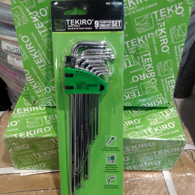 Tekiro kunci l set bintang 9 pcs panjang (lubang/bolong)