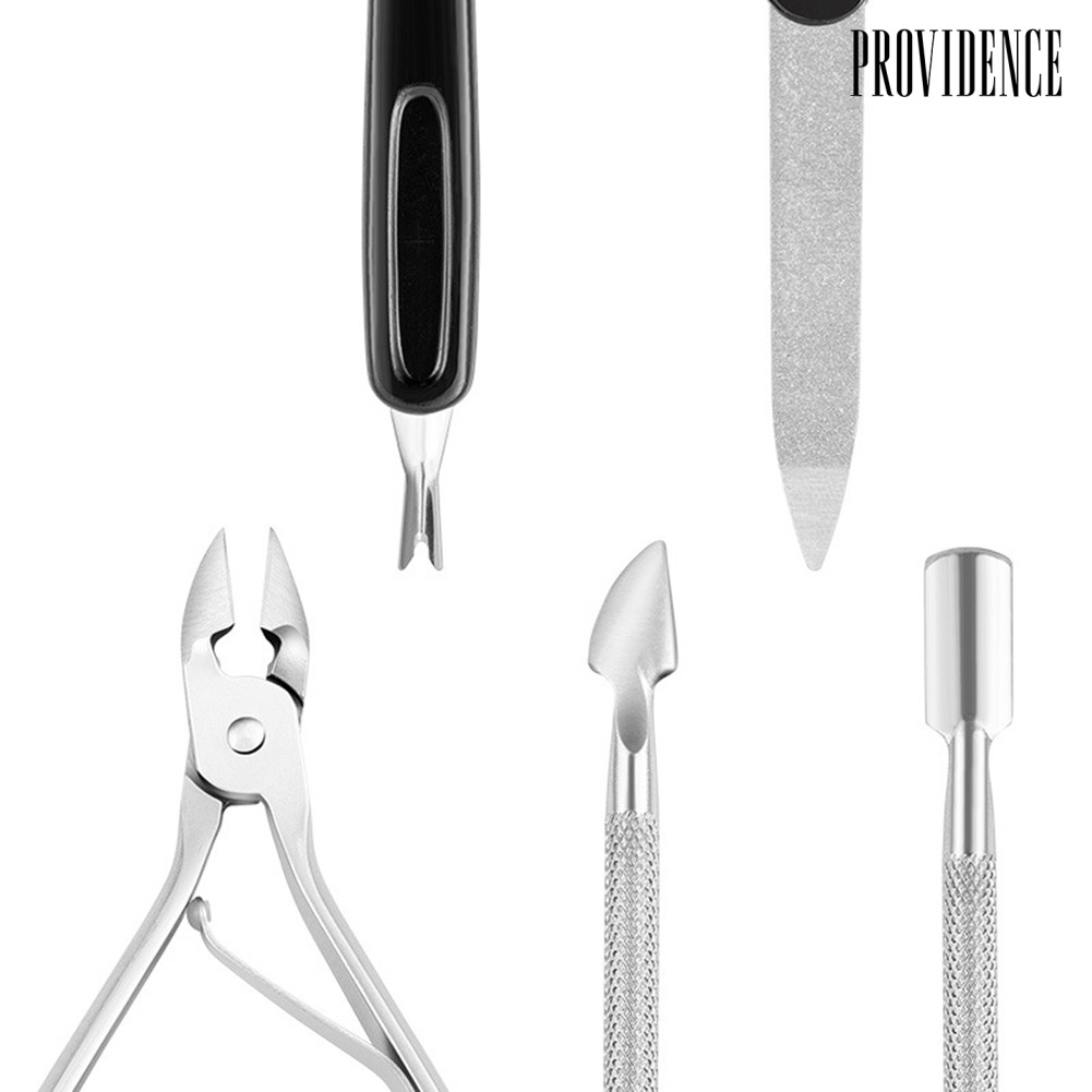 Providence 4 Pcs/Set Gunting Kuku/Kutikula Bahan Baja Untuk Manicure/Pedicure