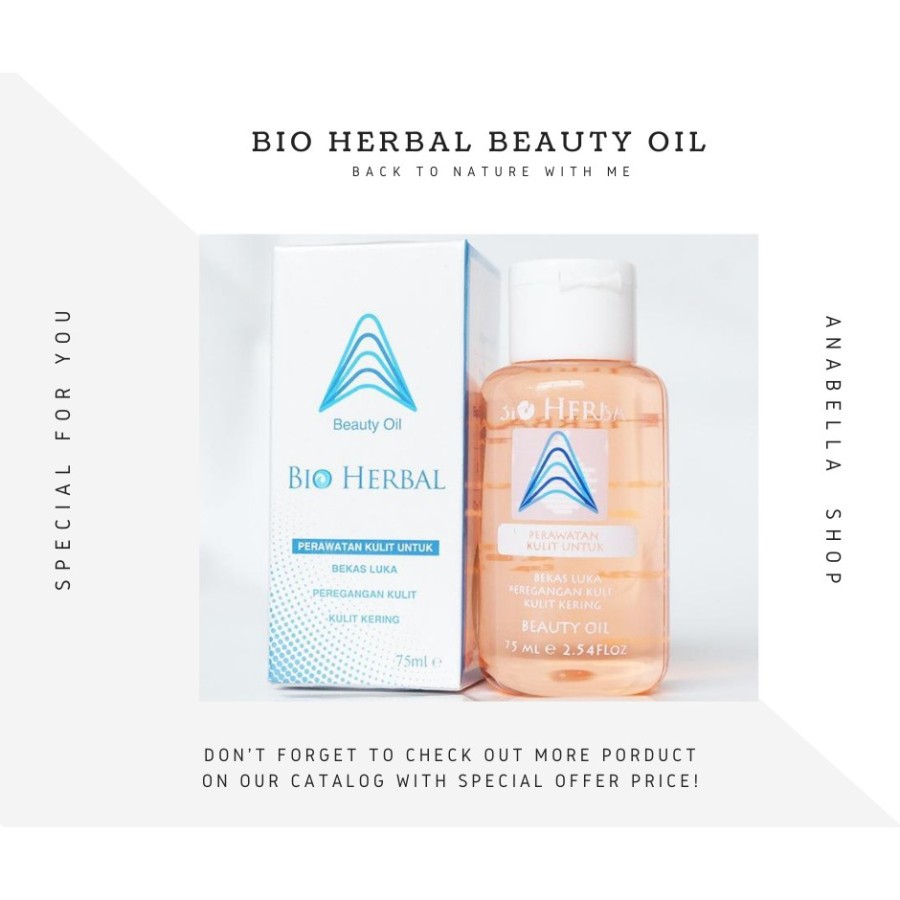 ✨ AKU MURAH ✨Bio Herbal Beauty Oil (Penghilang Bekas Luka) 75ml