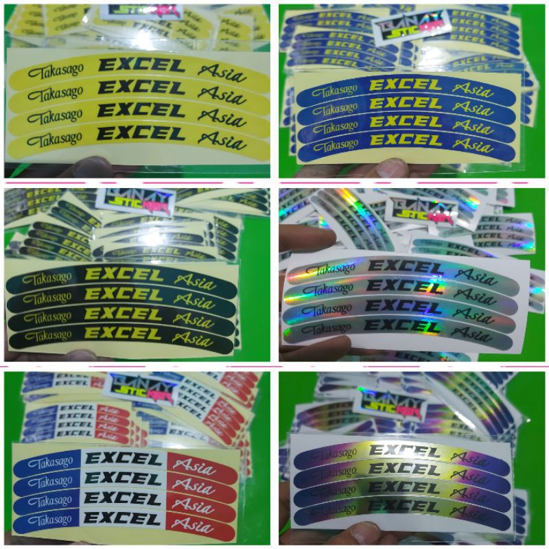 STICKER VELG TAKASAGO EXCEL ASIA PRINT