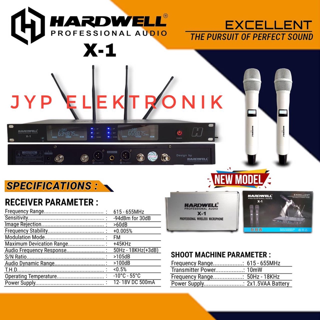 MIC WIRELESS HARDWELL X1 / HARDWELL X 1 ORIGINAL HANDHELD