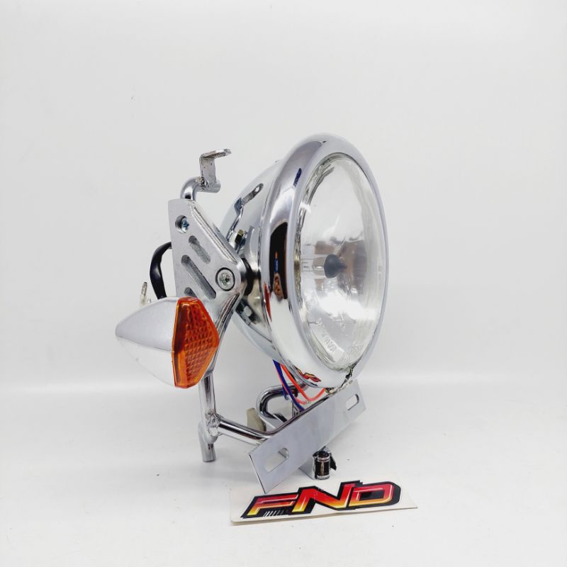 LAMPU DEPAN PESEK SET TRALIS LAMPU CNC PNP CB GL MP NINJA TIGER