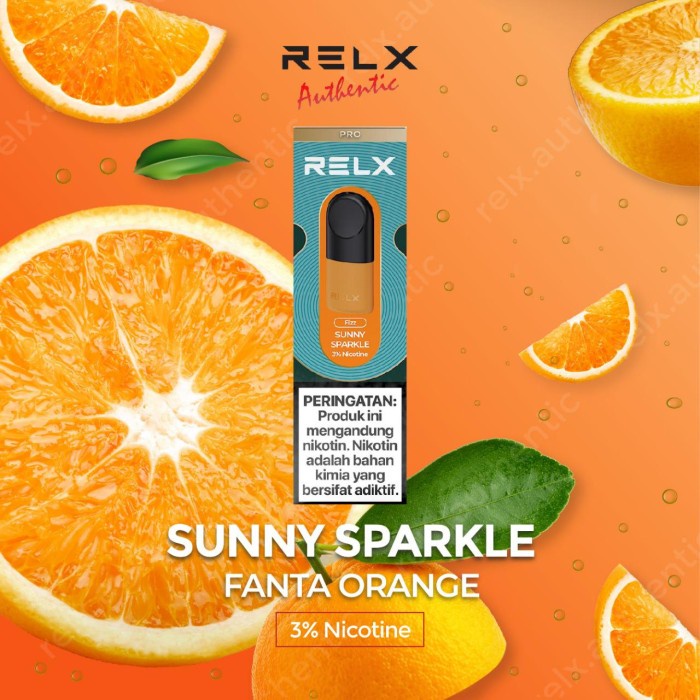 RELX Infinity Pod Pro - Sunny Sparkle / Orange Soda. 1 Pack isi 2 Pods