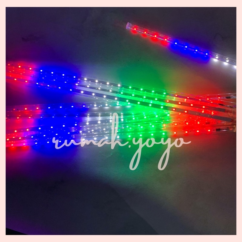 Lampu Meteor LED Hujan 50 cm 10 stik batang/ Lampu Evatech / SMD METEOR TUBE EV-10 3030