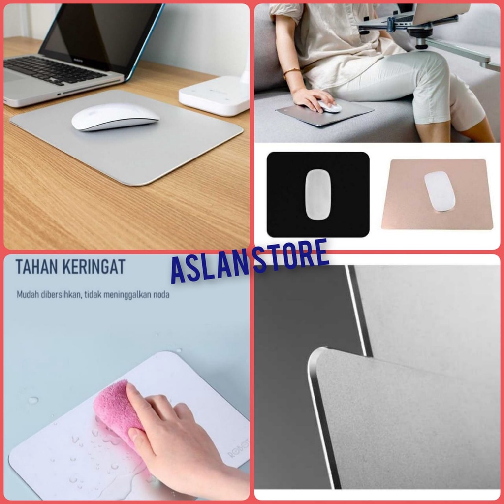 SKYLETTE Luxury Metal Mouse Pad MousePad Aluminium Khusus Alas Kasur Sofa