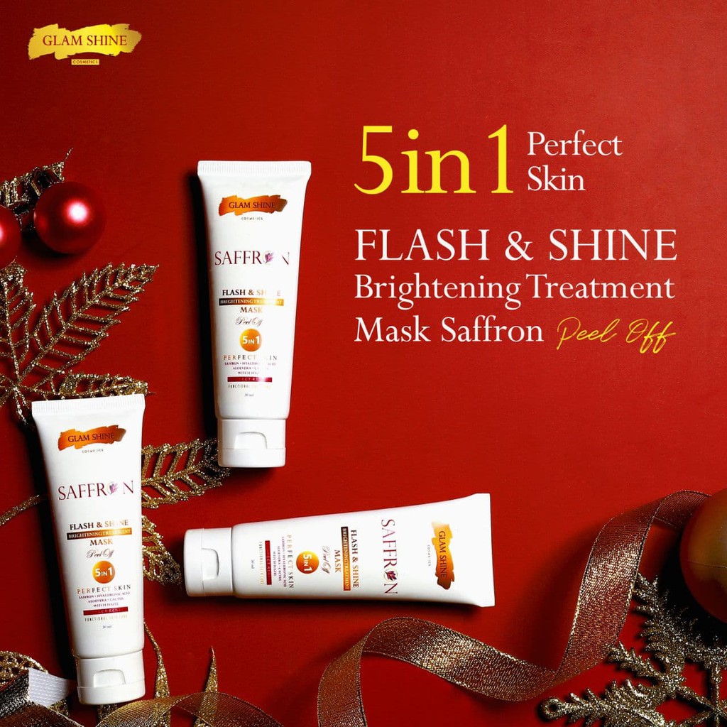 Masker Wajah Safron Peel Off Glamshine