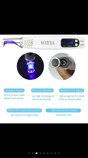 Neatcell Picosecond laser biru pen penghilang flek hitam tatto tai lalat blue / red laser pen