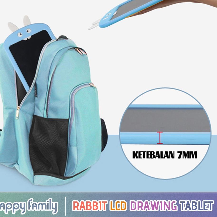 Happy Family Papan Tulis Anak LCD Writing Drawing Tablet Rabbit 8.5 inch Papan Tulis Karakter Mainan