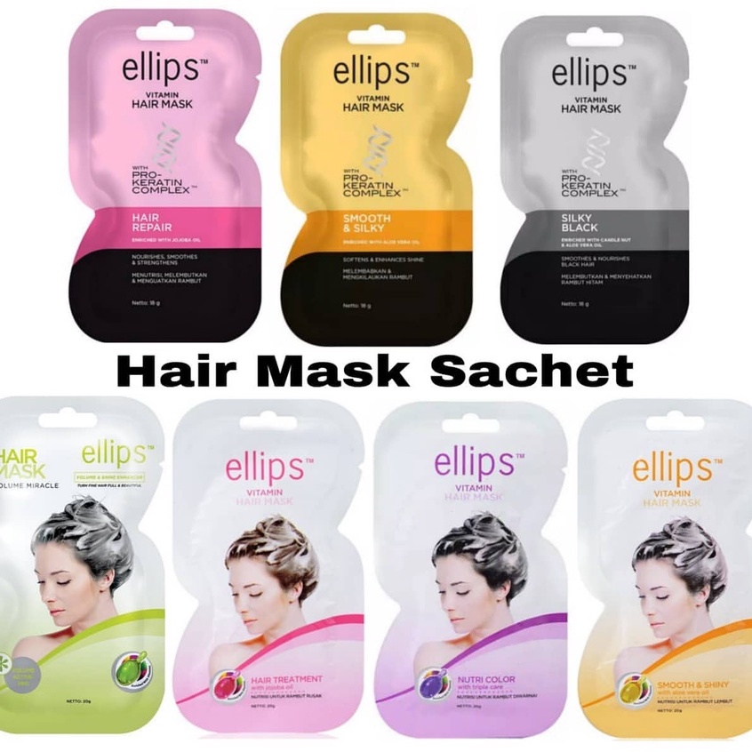 Jual ELLIPS VITAMIN HAIR MASK KERATIN 20g Shopee Indonesia