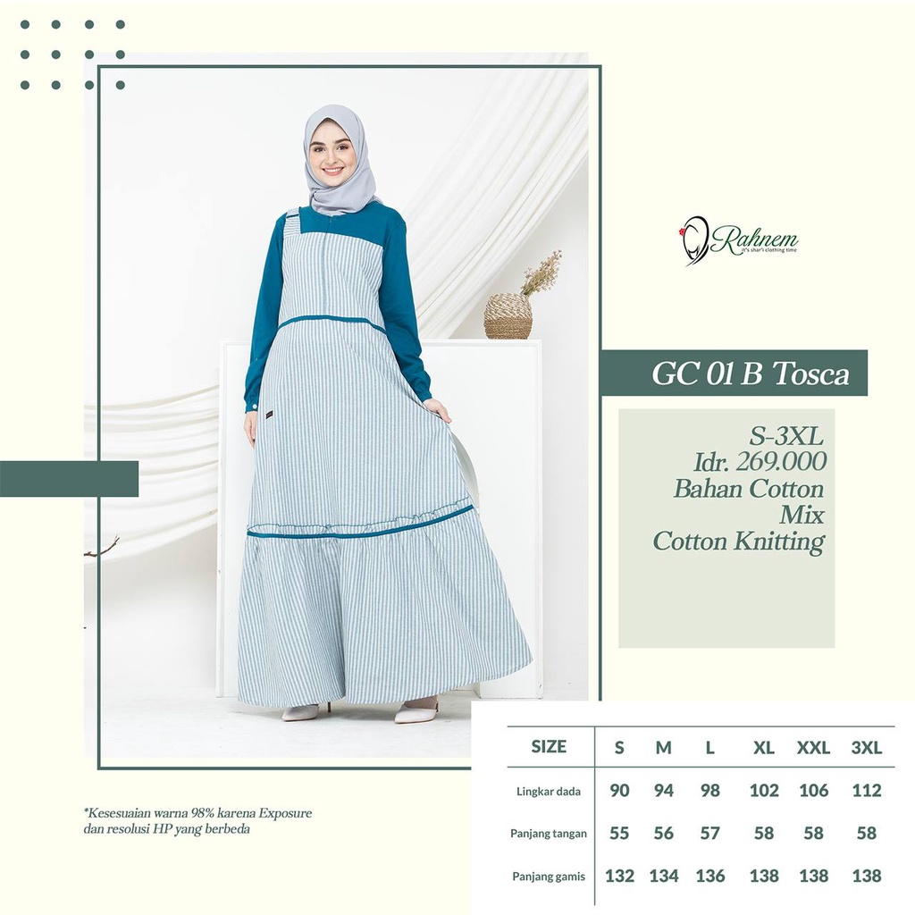 Couple Gamis Koko Rahnem Terbaru KC 01 GC 01 Tosca / Fashion Musim Couple Terbaru Rauna