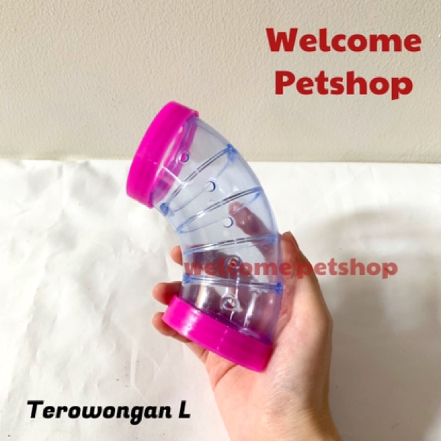 Terowongan L / Mainan Hamster / Aksesoris Kandang Hamster