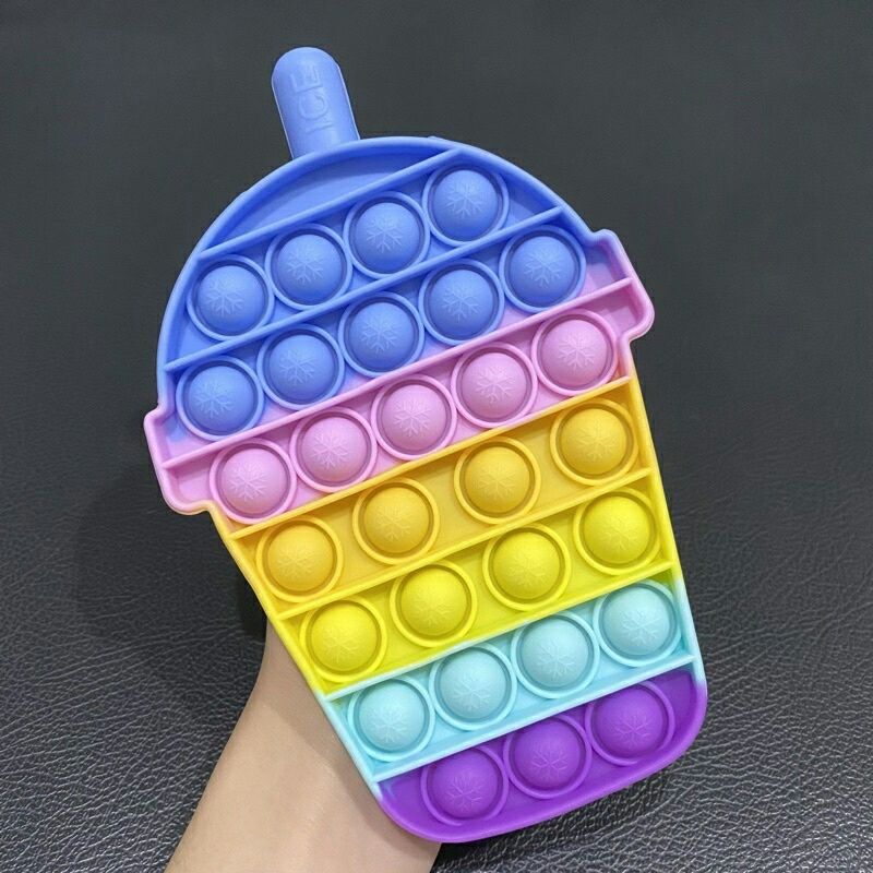 Mainan Viral Pop it Fidget Rainbow, Pop it viral, Mainan pop it, Fidget toys-bobba drink