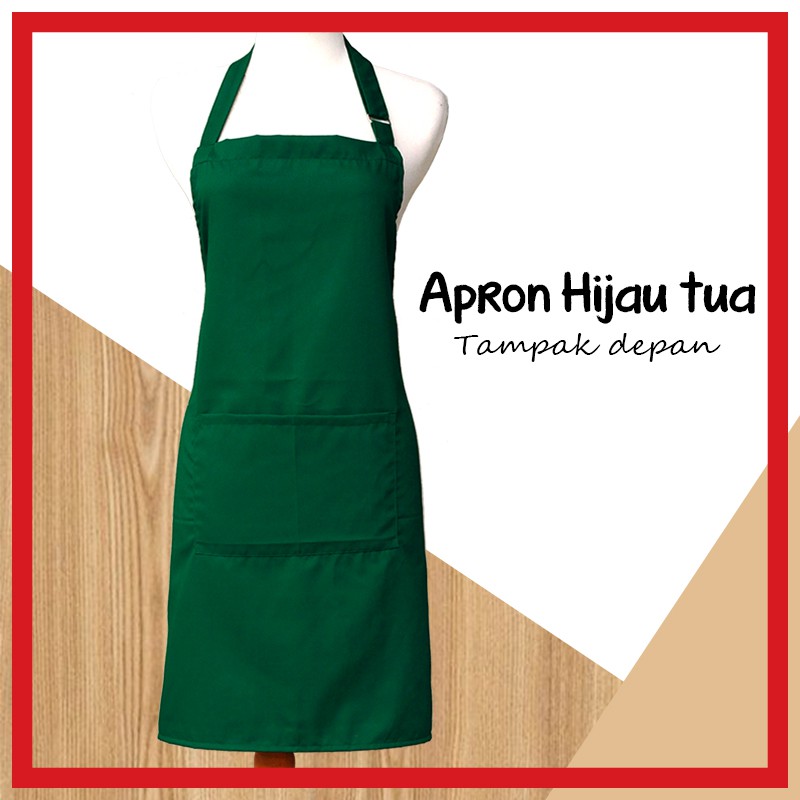  Apron  celemek Hijau  Tua  Shopee Indonesia