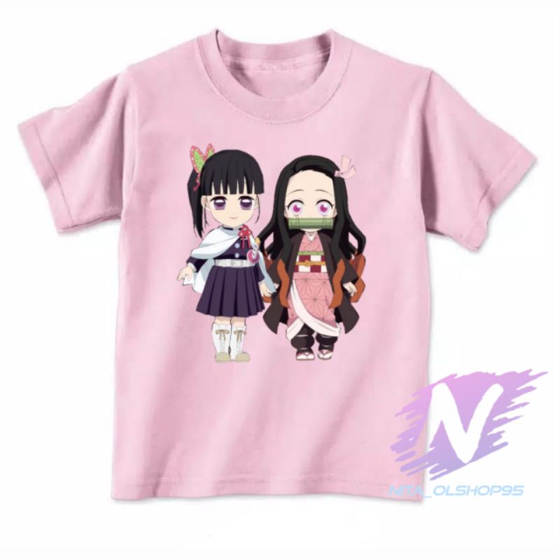 kaos nezuko dan kanao  kaos anak anime populer