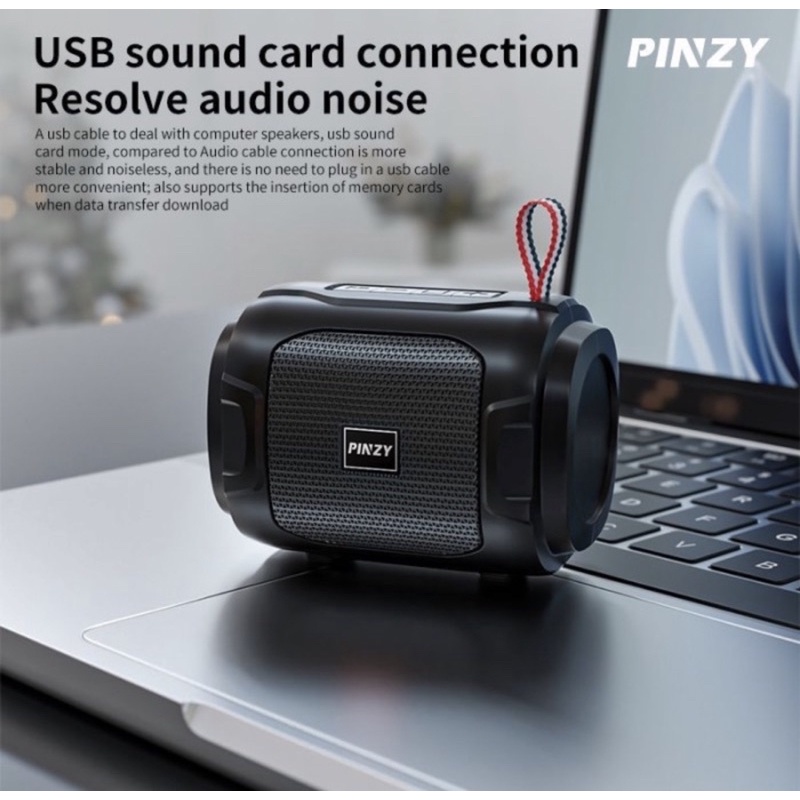 Speaker Bluetooth PINZY SK004 3D Sound With LED - Speaker bluetooth