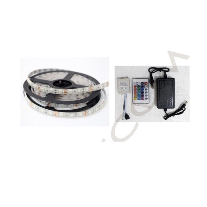 Led Strip RGB 5050 IP44 Gel Warna Warni + Remote