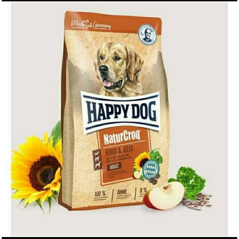 Dog Food Happy Dog Naturcroq Beff &amp; Reis 4kg Makanan Anjing Kemasan Frespack