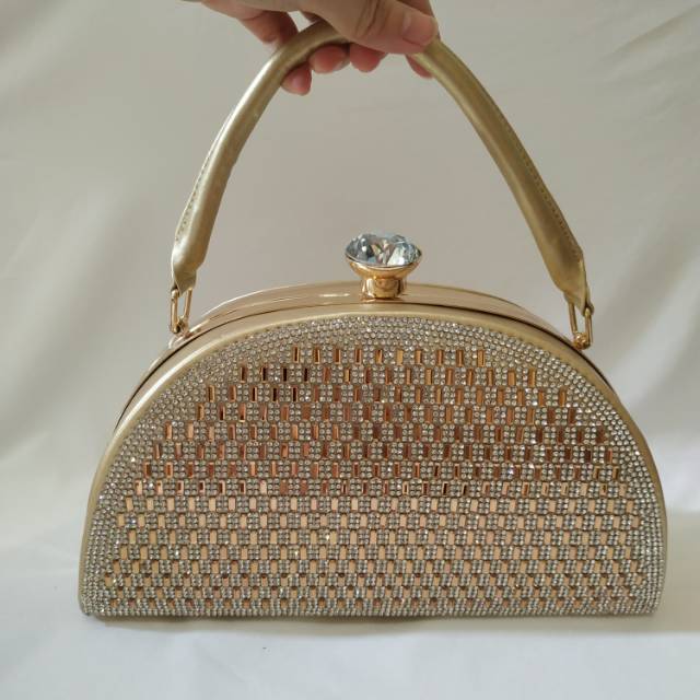 Tas pesta clutch wanita import mewah besar