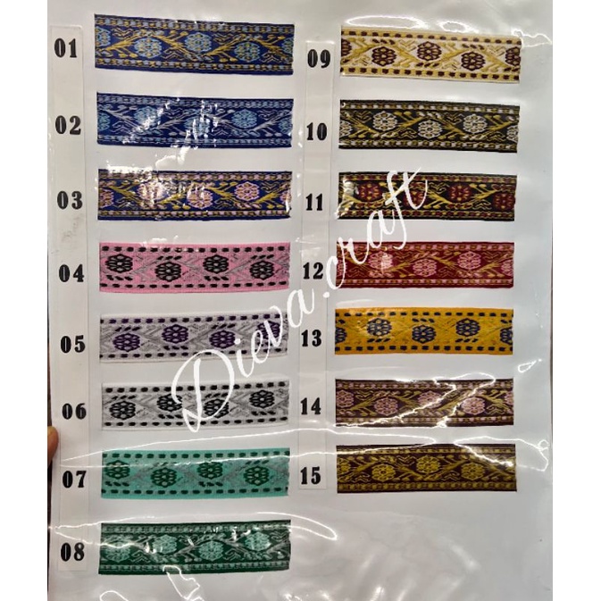 renda webbing batik pita renda motif batik lebar 2cm