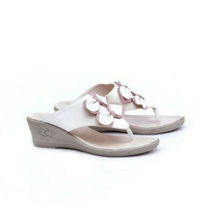 Wedges anak perempuan White 9128 sandal Jepit pesta anak cantik 27-36