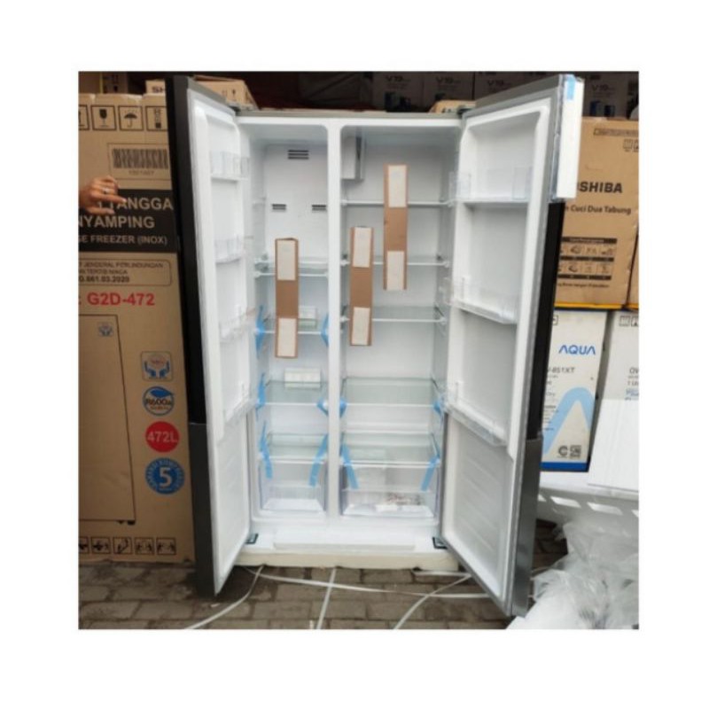 GEA KULKAS SIDE BY SIDE 472 LITER G2D-472 INOX