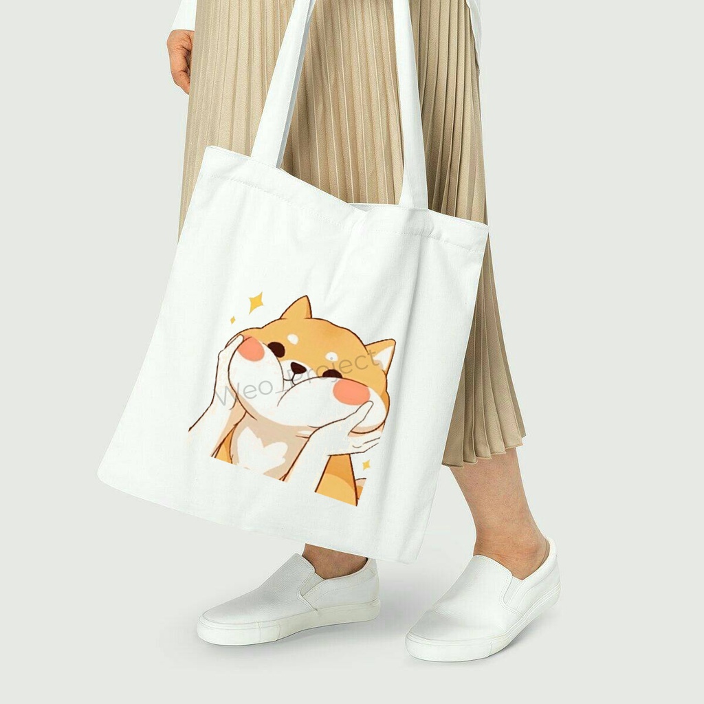 TOTE BAG KANVAS / TOTE BAG WANITA / TOTE BAG CAT