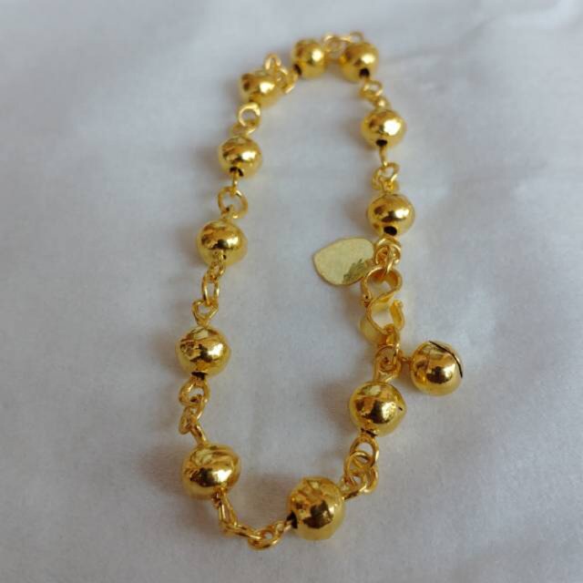 Image of Gelang Bola Kopong Kecil Lapis Emas Kuning 24k #0