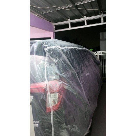 Sarung Mobil Calya Platik Body Cover Mobil Calya sigra Transparan Bening DX