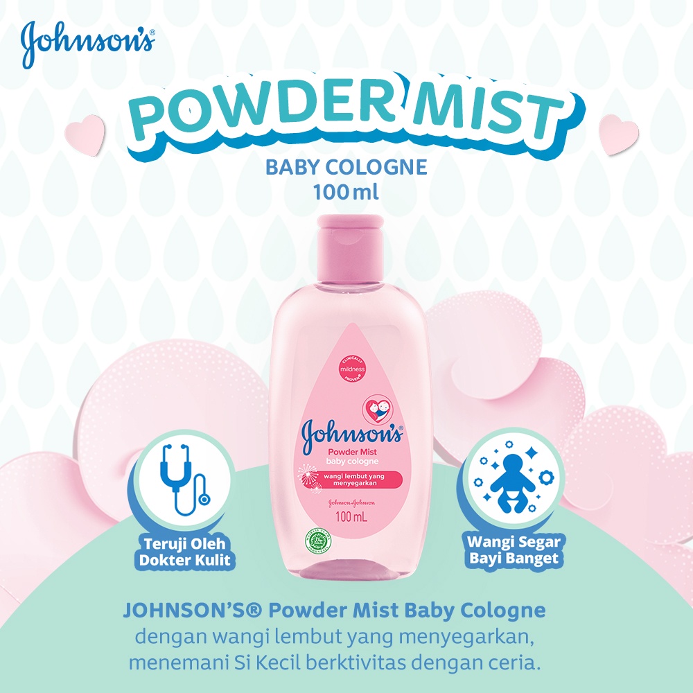 JOHNSON'S Powder Mist Baby Cologne - Minyak Wangi Bayi 100ml