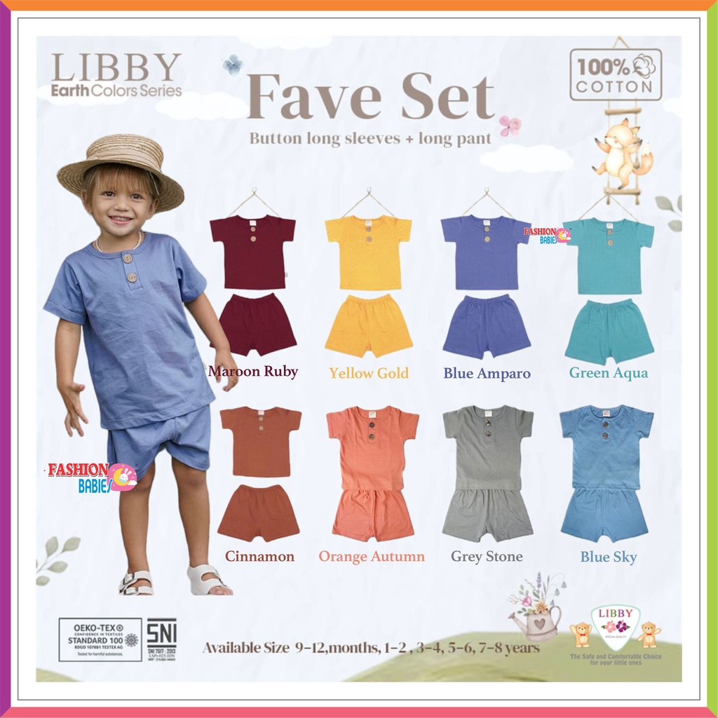 ❤ Fashionbabies ❤ LIBBY FAVE SET EARTH COLOR SERIES | SETELAN OBLONG PENDEK CELANA PENDEK