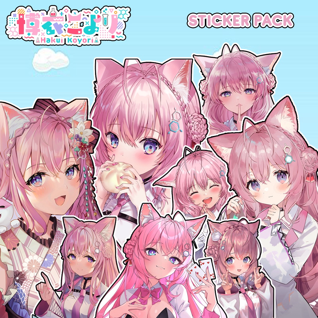 Sticker Pack Koyori Hakui Hololive Vtuber / Stiker Pack Anime