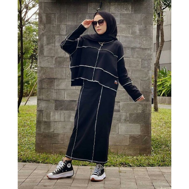 Setelan Rok bahan Rib Combad by GYL AUTHENTIC