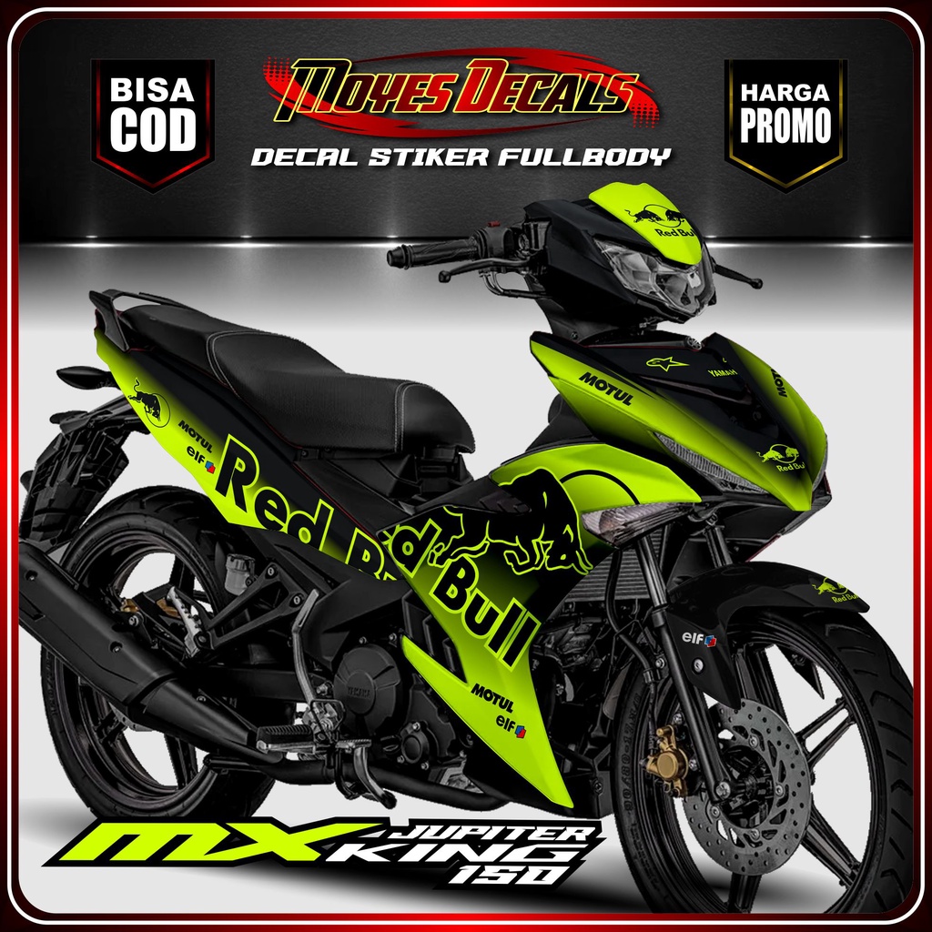 Decal Sticker Stiker MX KING variasi warna Redbull - Sticker Stiker Motor MX KING fullbody Redbull