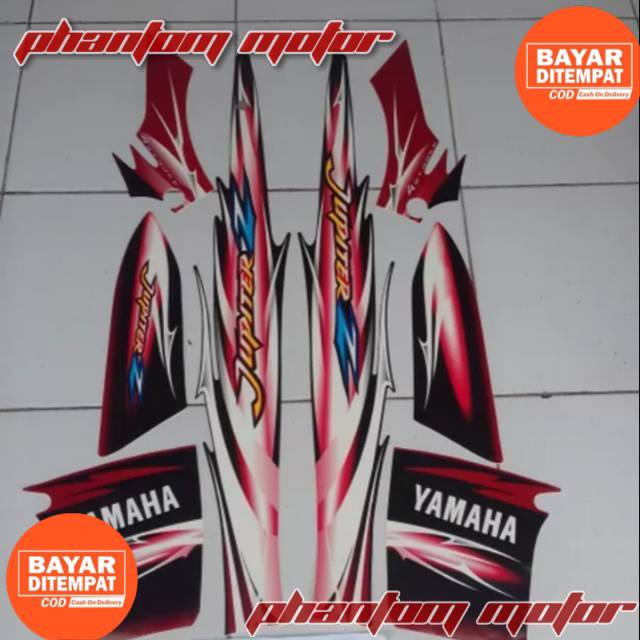 Striping jupiter z burhan 2007 merah hitam