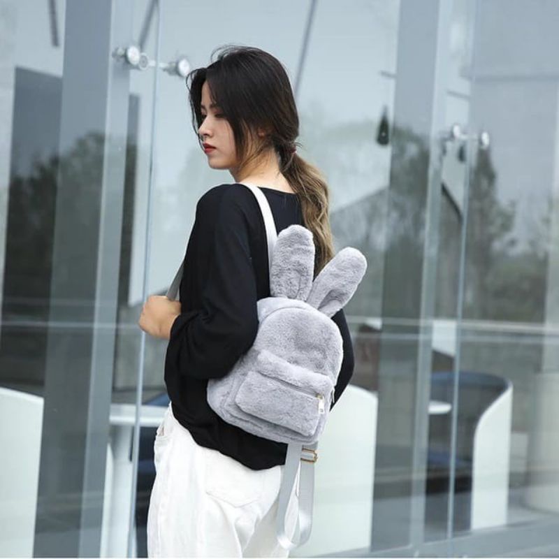 TAS RANSEL KELINCI  BACKPACK BULU LULU/TAS RANSEL ANAK ATAU REMAJA