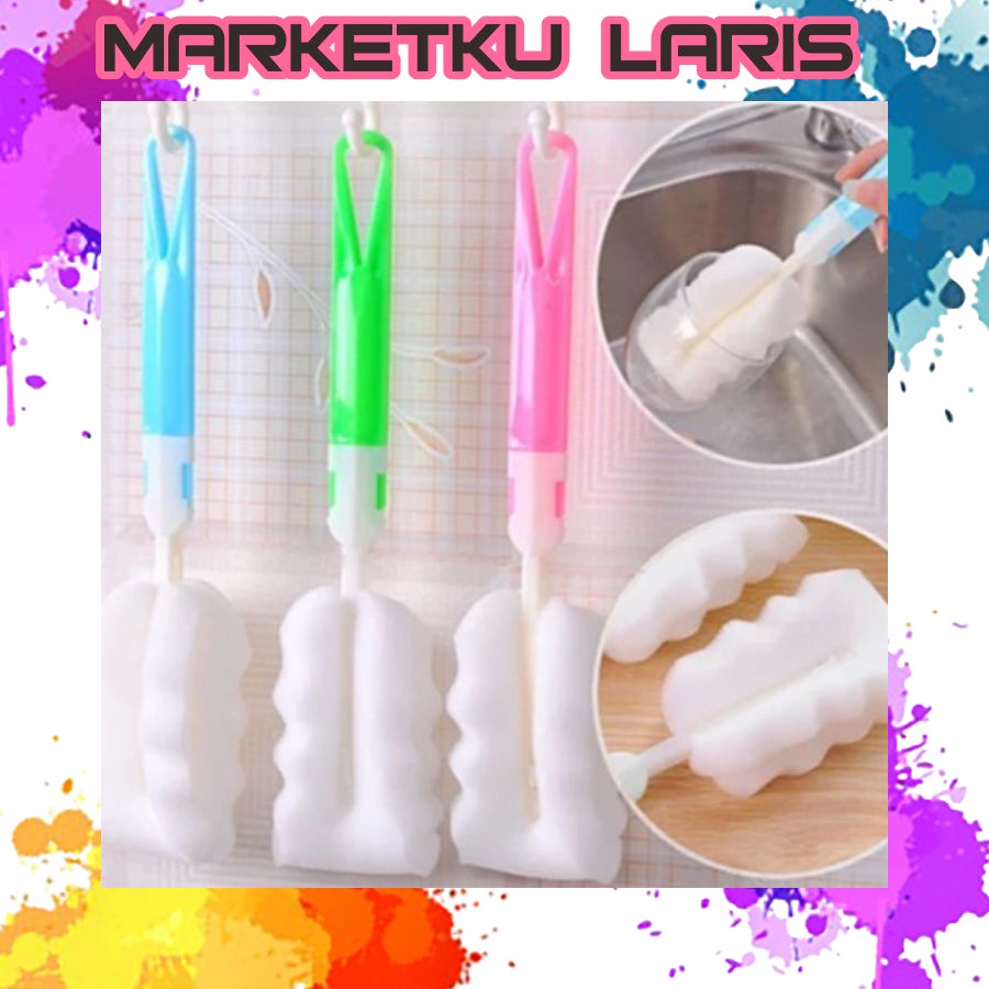 Mkl Sikat Pembersih Botol Spons Sikat Botol Putih Pembersih Botol Minum Susu Gelas R443