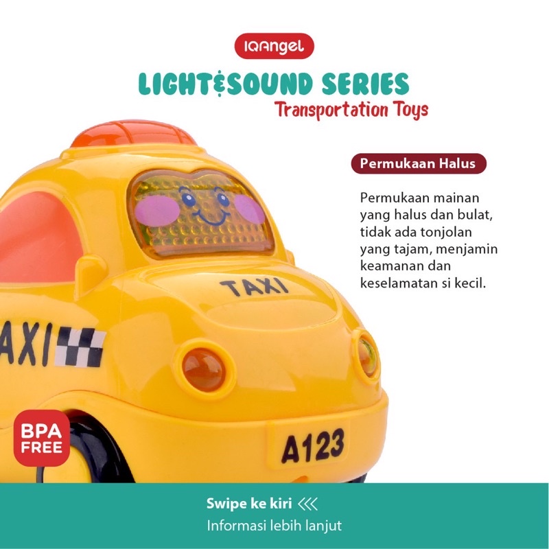 Iq angel Transportation Series Light &amp; Sound Mainan Mobilan Anak