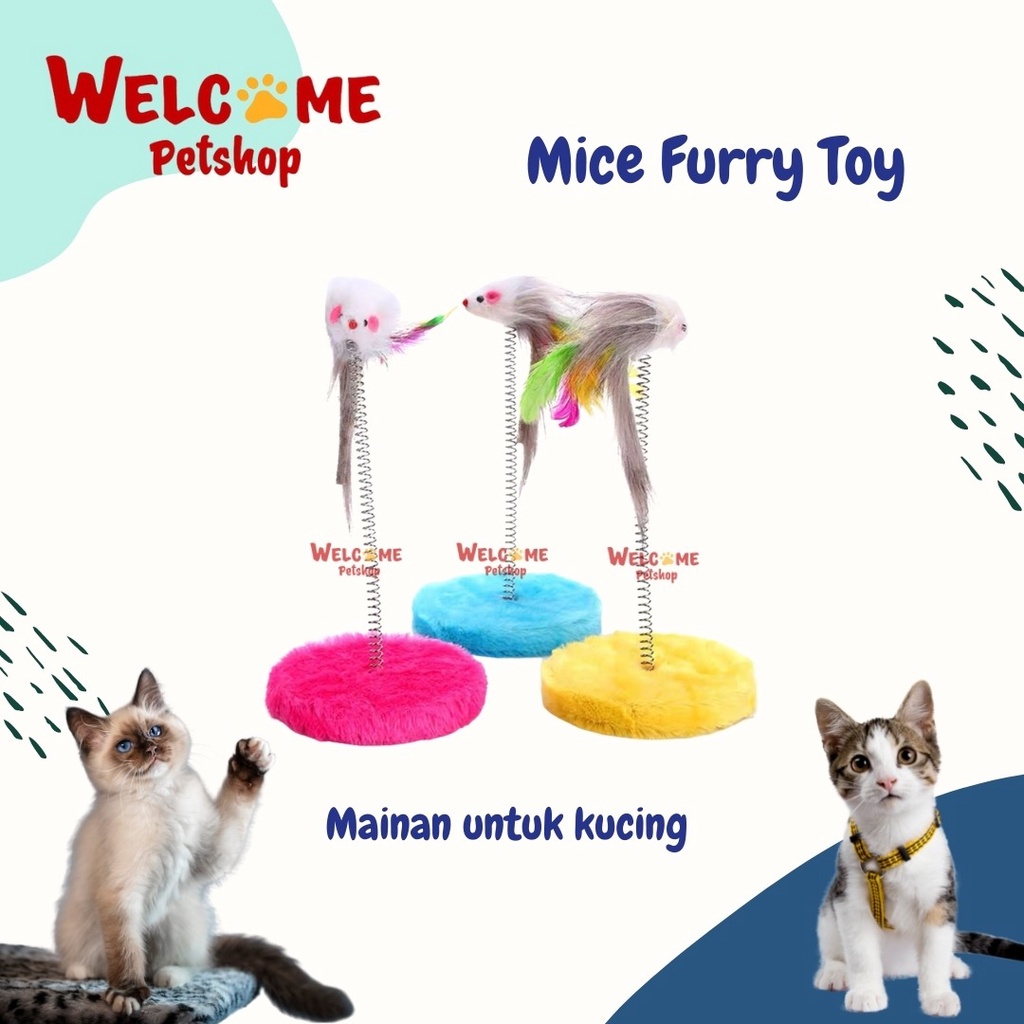 Mice Furry Toy / Mainan Kucing / Aksesoris Kucing / Cat Toy