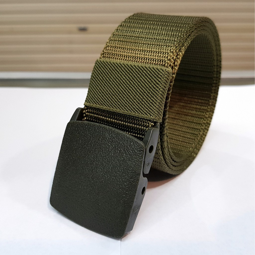 Sabuk Gesper Tactical Kain Canvas Nylon - Gesper Plastik / Bandara - Tactical