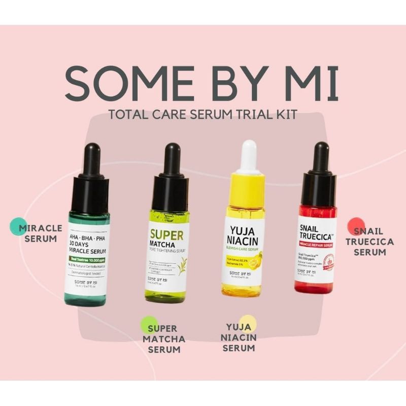 somebymi total care trial kit/snail truecica/super matcha pore tightening/yuja blemish/aha bha pha