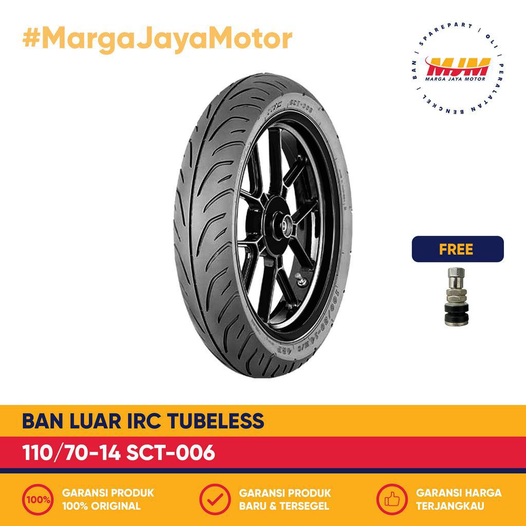 Ban Luar IRC SCT-006 110/70-14 Tubeless Free Pentil