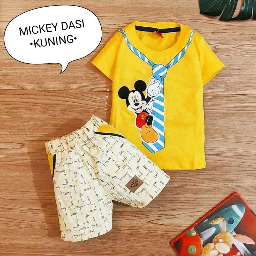 Klik Mds Setelan Baju Anak Bayi Laki-laki Dasi Tikus Bordir 1 Ukuran Usia 2-9 Bulan