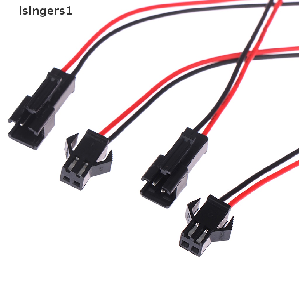 (lsingers1) 5 Pasang Konektor Kabel Terminal SM 2 Pin Male Ke Female Panjang 10 / 20cm