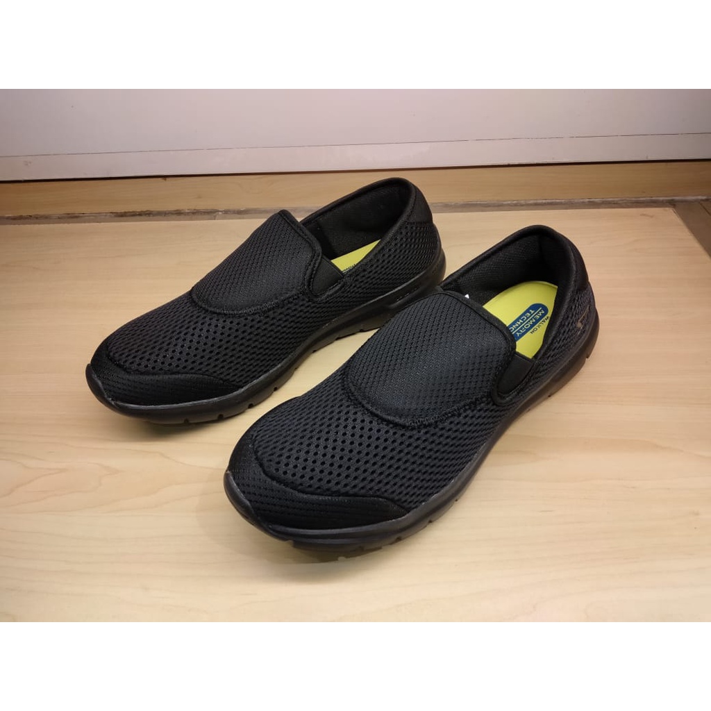 BATA  Power Sepatu Casual Pria Original Bahan Rajut Awet dan Nyaman Warna Hitam