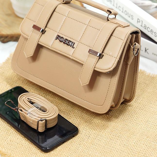 Luna Aura Tas Selempang Bahu Wanita Bordir Kotak Slot 2in1 Tas selempang cewek Tas ootd