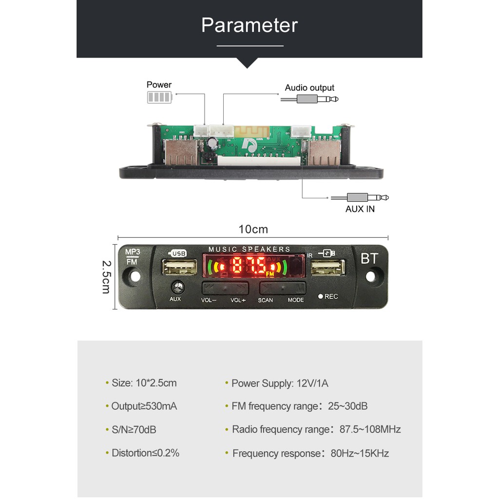 Mp3 Kit Modul Bluetooth 5.0 12v Model Terbaru