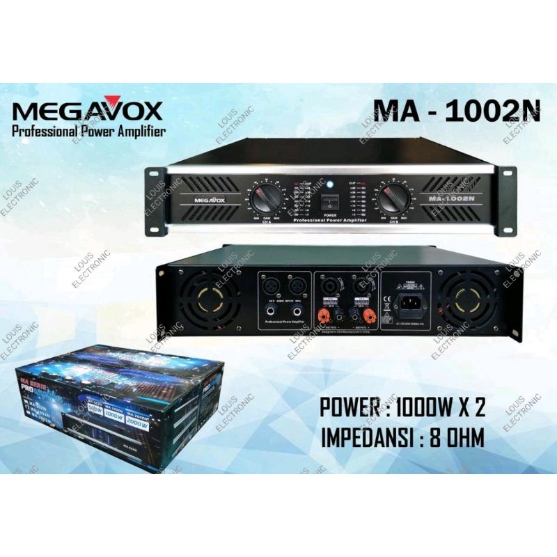 Power Amplifier MEGAVOX MA 1002 N Ampli MEGAVOX MA 1002N MA1002 Original